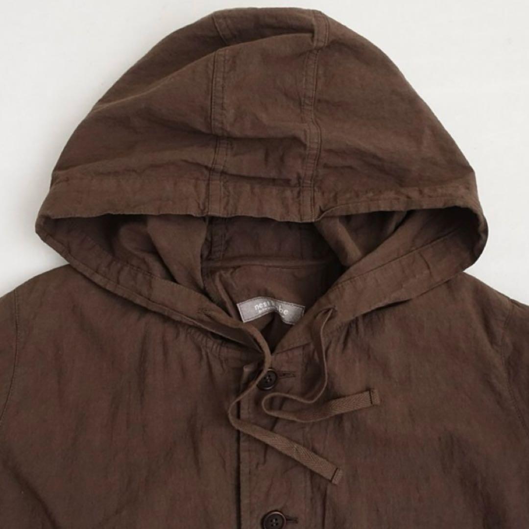ネストローブ nest Robe コットンリネン近江晒マウンテンパーカー　コート