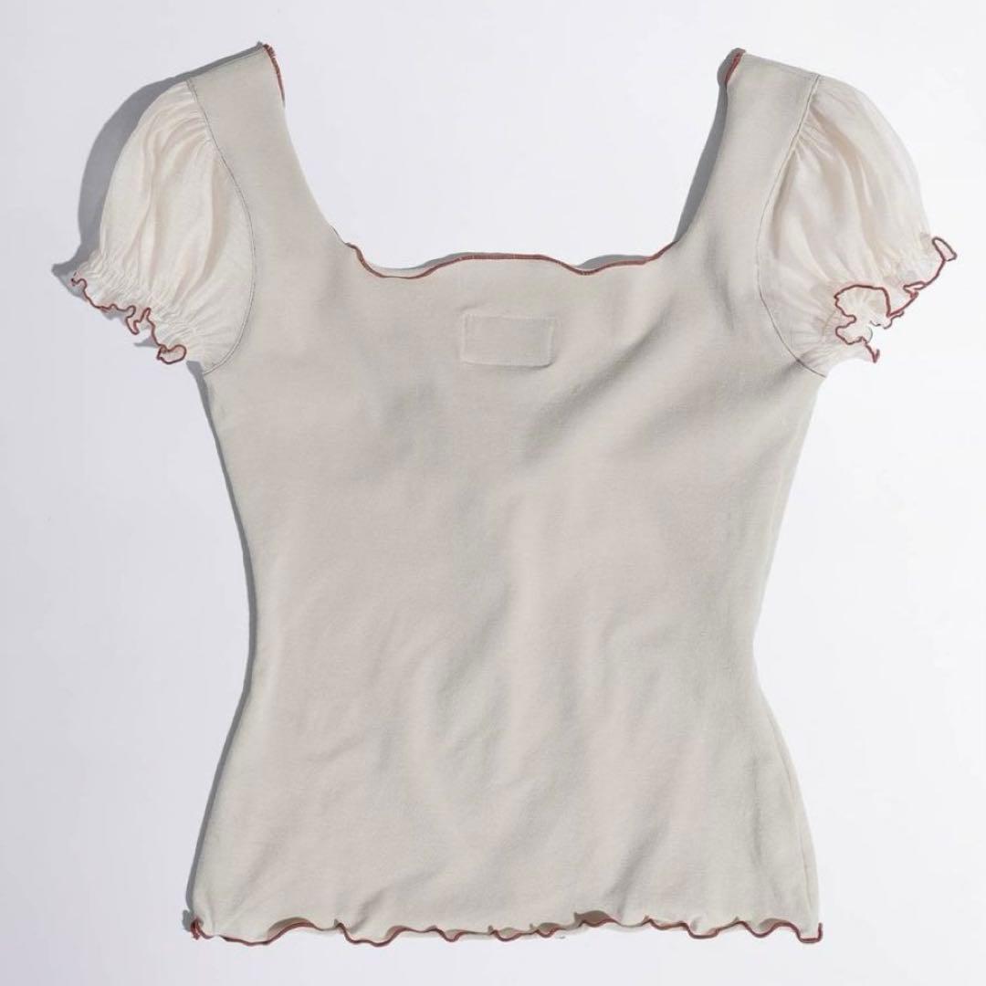 SCULPTOR Tシャツ Puff Sleeve Top Cream クリーム