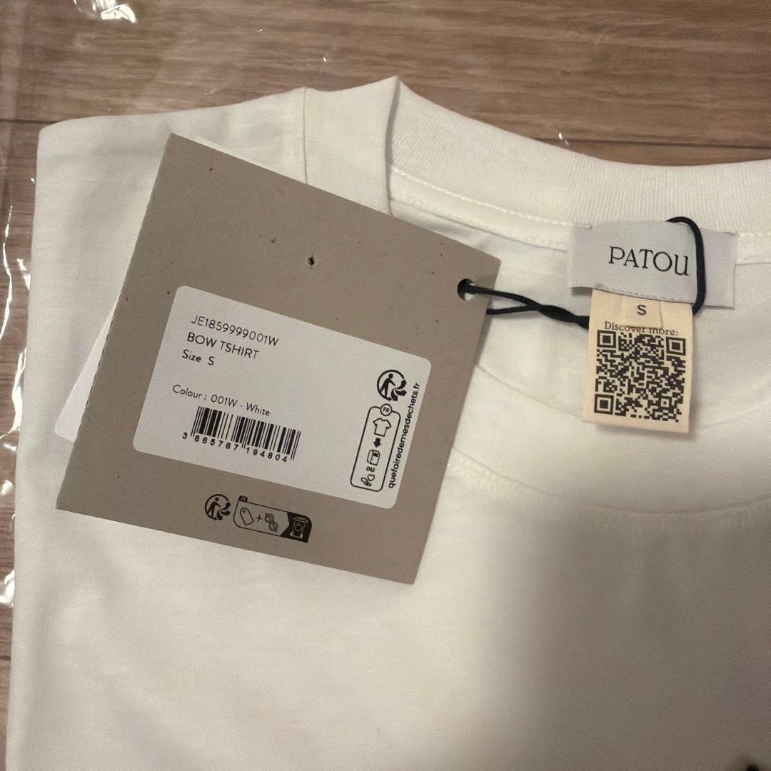 PATOU オーガニックコットン ボウ リボン Tシャツ S