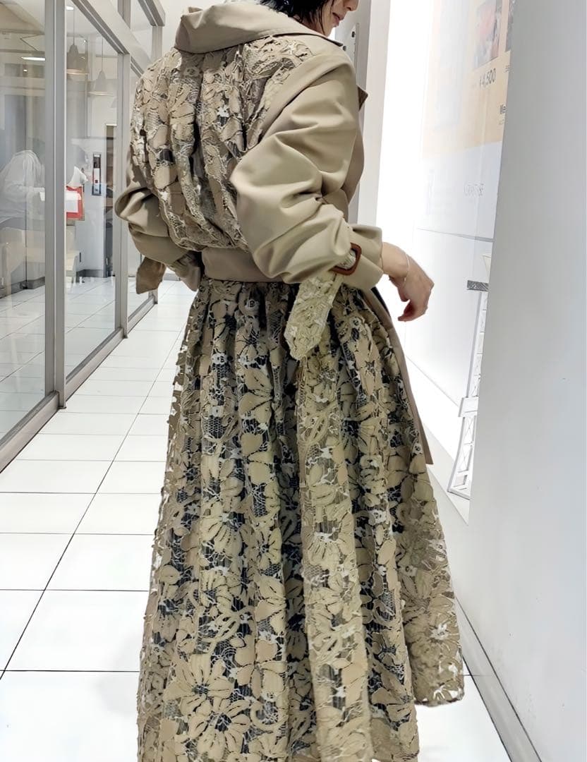 【美品】Ameri VINTAGE バックレース トレンチコート