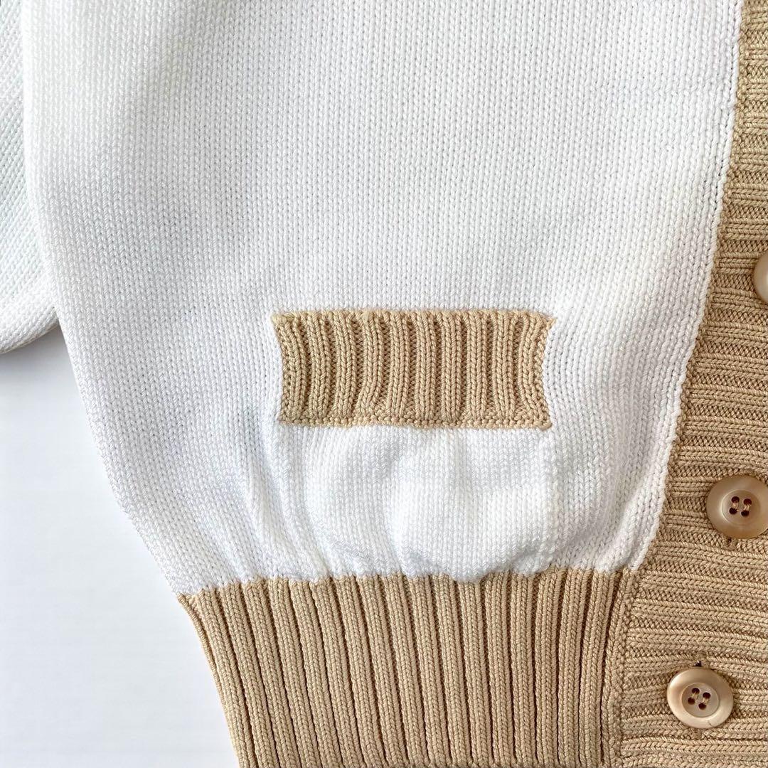 【美品】PRADA プラダ ロゴ刺繍 クロップド コットン カーディガン ニット
