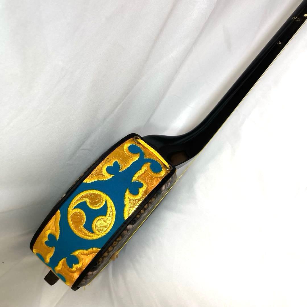 【美品】三線 沖縄 教本 付属品 初心者 人工皮 蛇革 蛇皮 和楽器