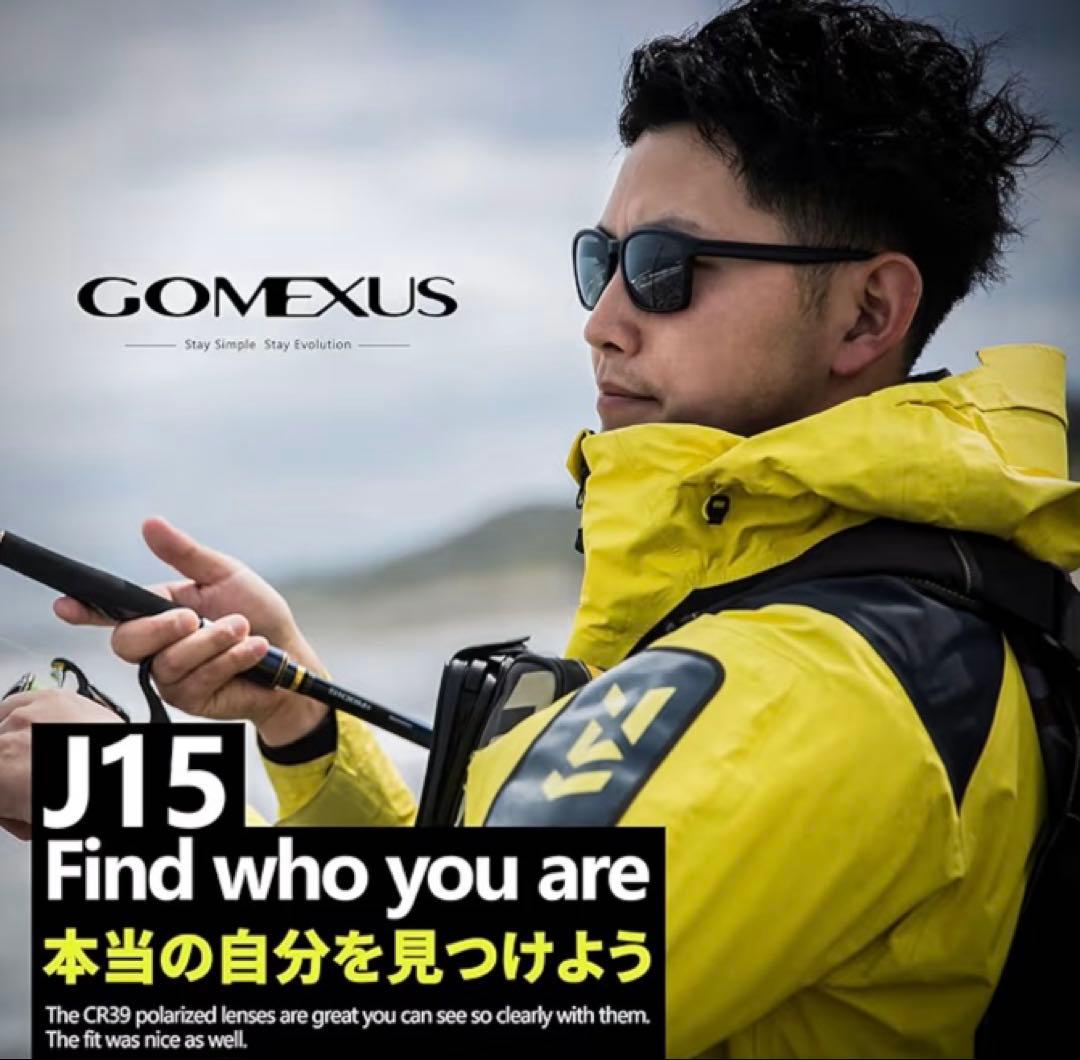 ゴメクサス J15 偏光サングラス CR-39光学レンズ スポーツサングラス 偏