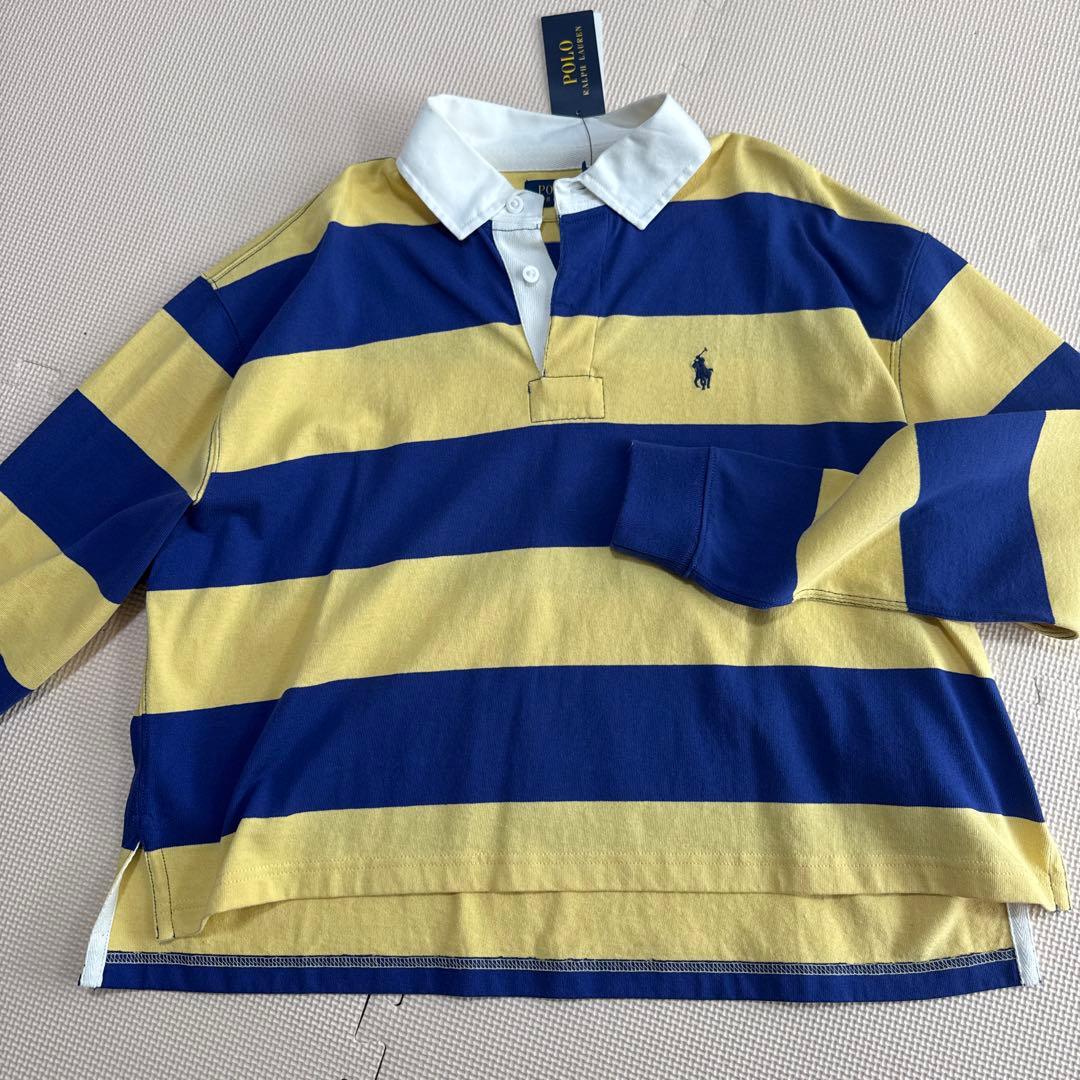 Polo Ralph Lauren 長袖ポロシャツ S ネイビー/イエロー