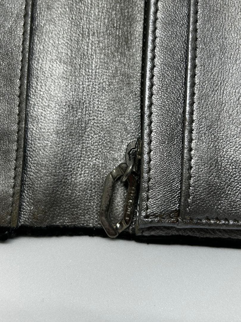 CHANEL ニューマドモアゼル 二つ折り長財布 ブラックｘシルバー/406