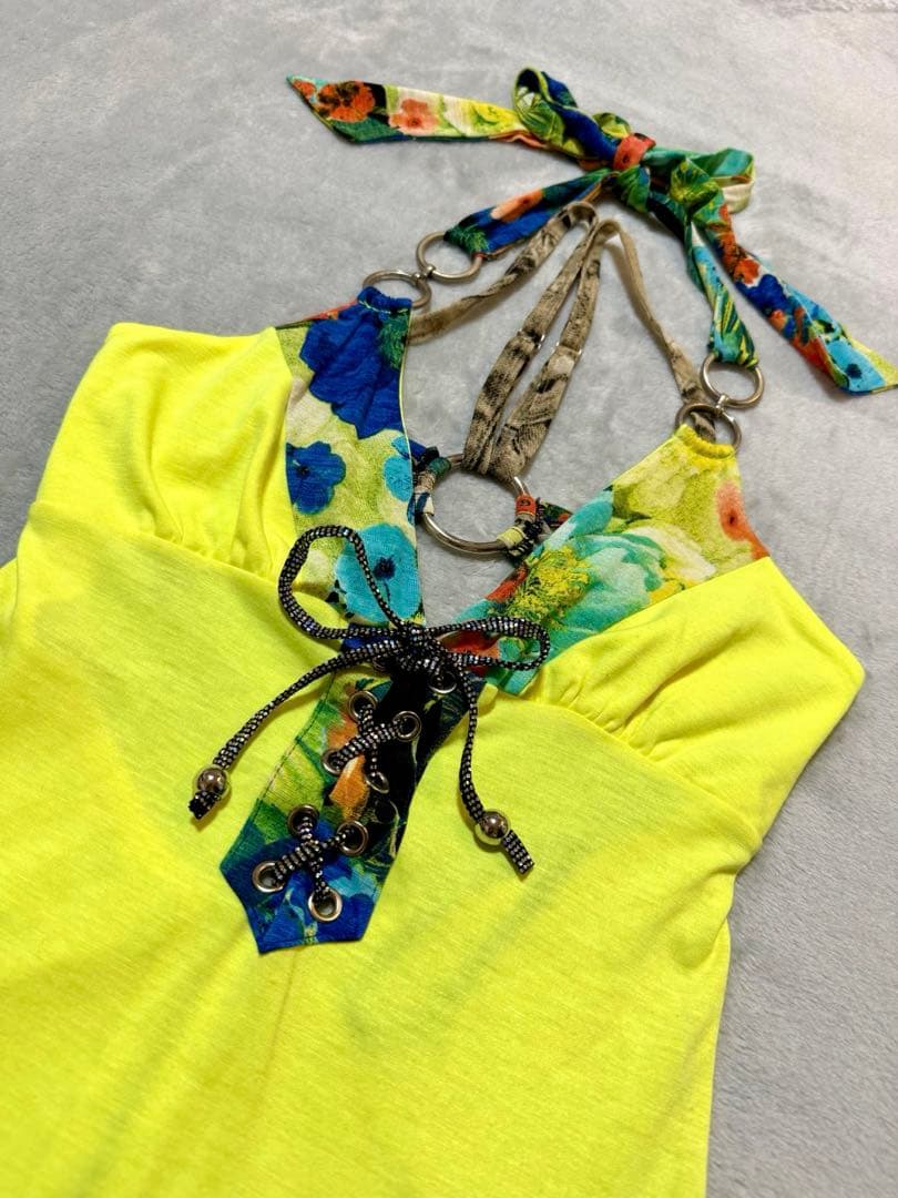 最終【激レア】d.i.a 全盛期の平成物 編み上げ背中ガン開きキャミ 美品