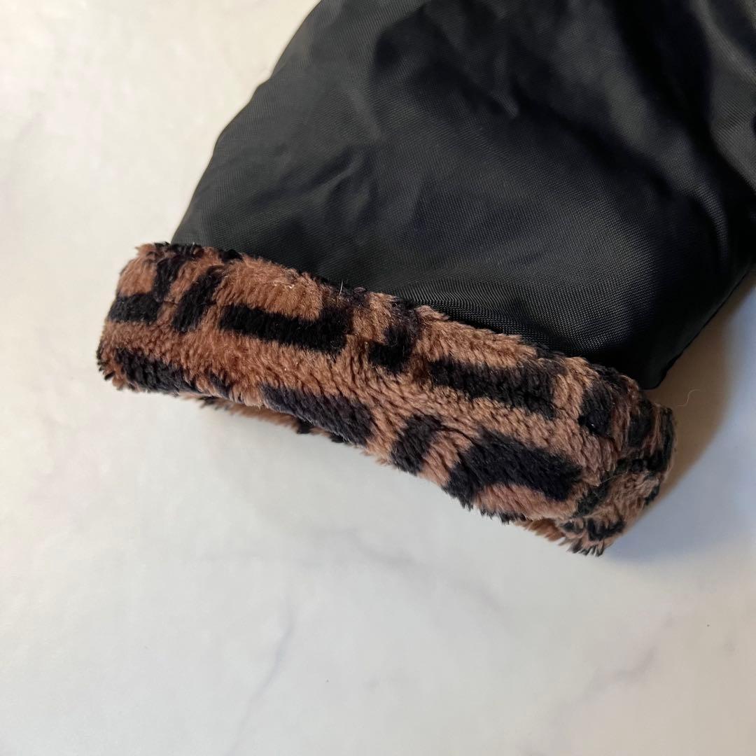 美品 FENDI ダッフルコート ズッカ柄 ロング 黒 パイル ヴィンテージ
