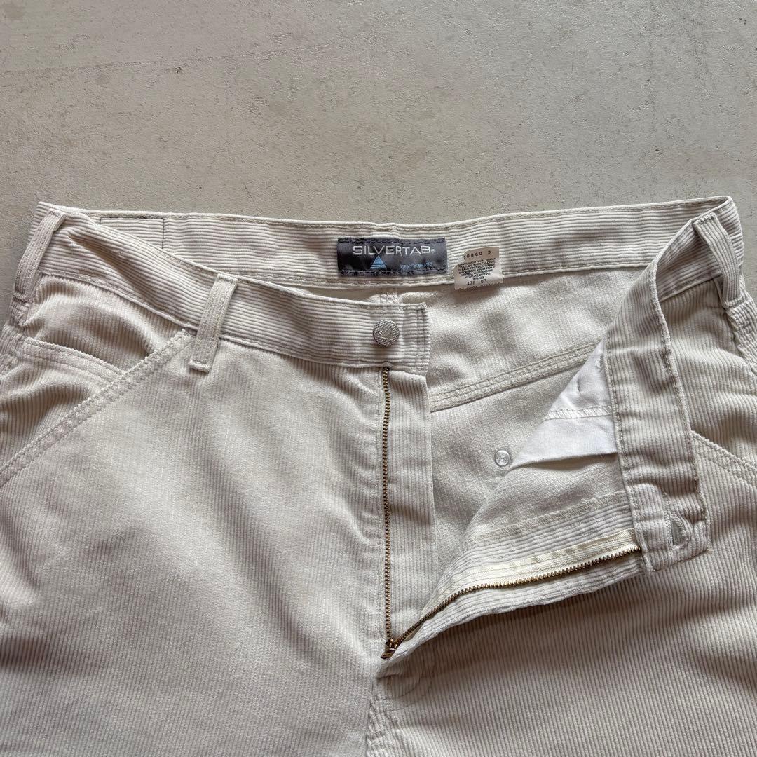 90s リーバイス シルバータブ コーデュロイパンツ W34 ペインター