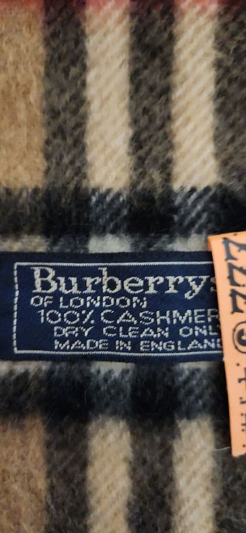 BURBERRYタータンチェック カシミヤ100%マフラー