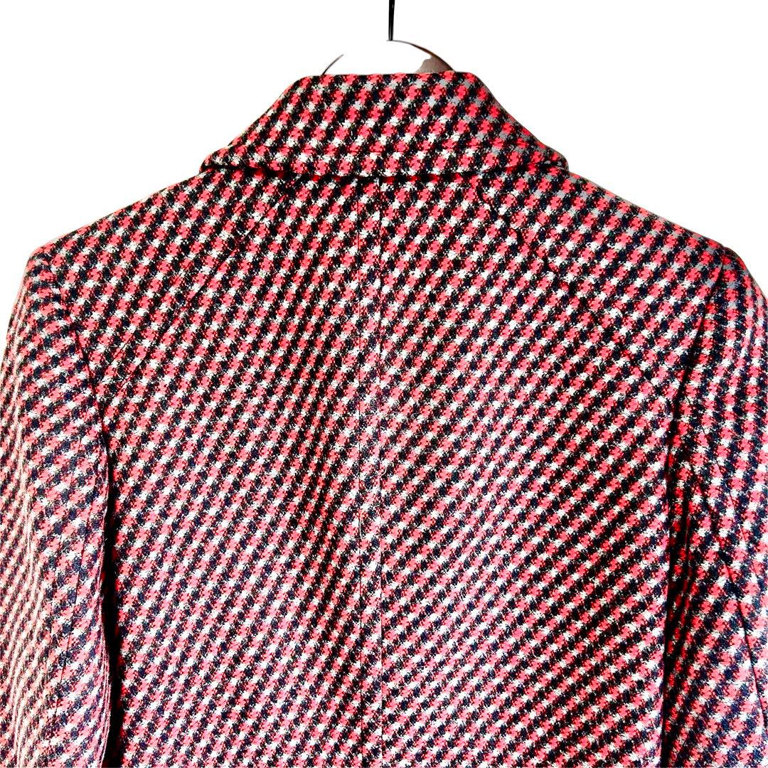 極美品 PRADA コート レディース レッド ブラック