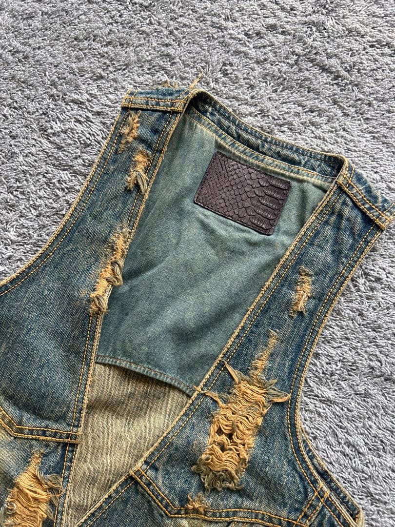 【goa】 Damage Design Denim Vest