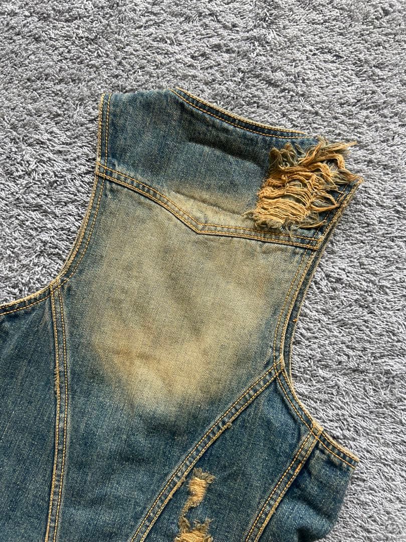 【goa】 Damage Design Denim Vest