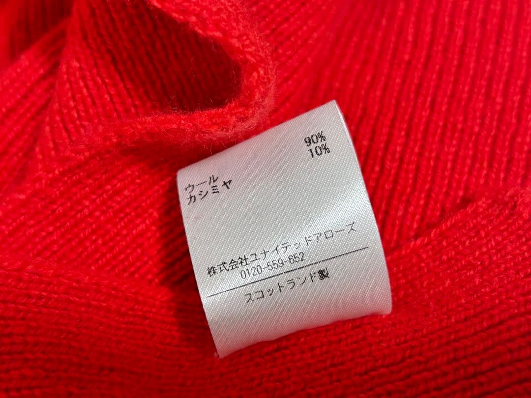 2025AWグリーンレーベル別注JohnstonsofElgin赤リブマフラー