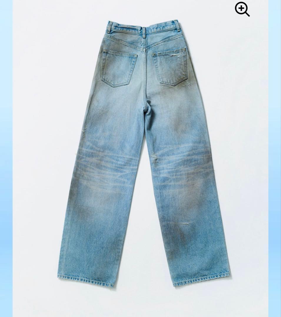 あのちゃん HELLBLAU ダメージデニムパンツ（BLUE）