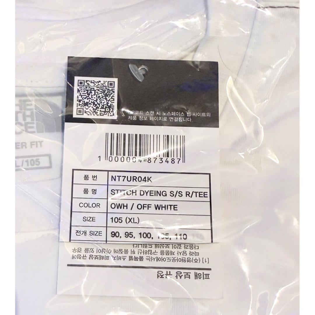 韓国限定☆THE NORTH FACE ロゴ ステッチ Tシャツ ホワイト XL