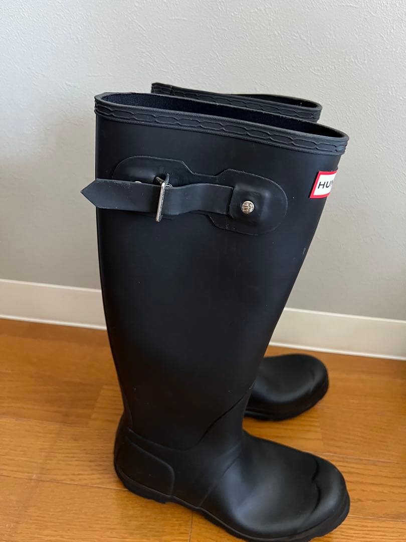 HUNTER ブラック ロングブーツ　EU38 約24cm