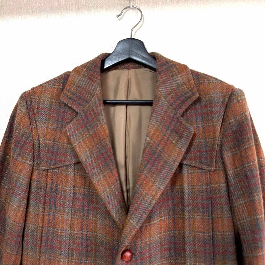 極上 80s イギリス製　ノーフォークジャケット　ツイードジャケット　38