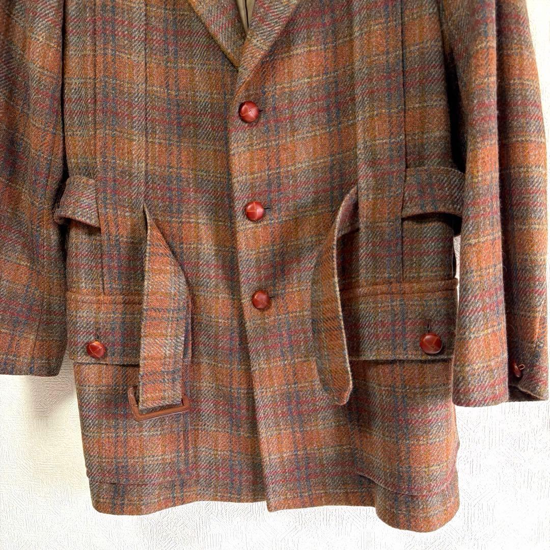 極上 80s イギリス製　ノーフォークジャケット　ツイードジャケット　38