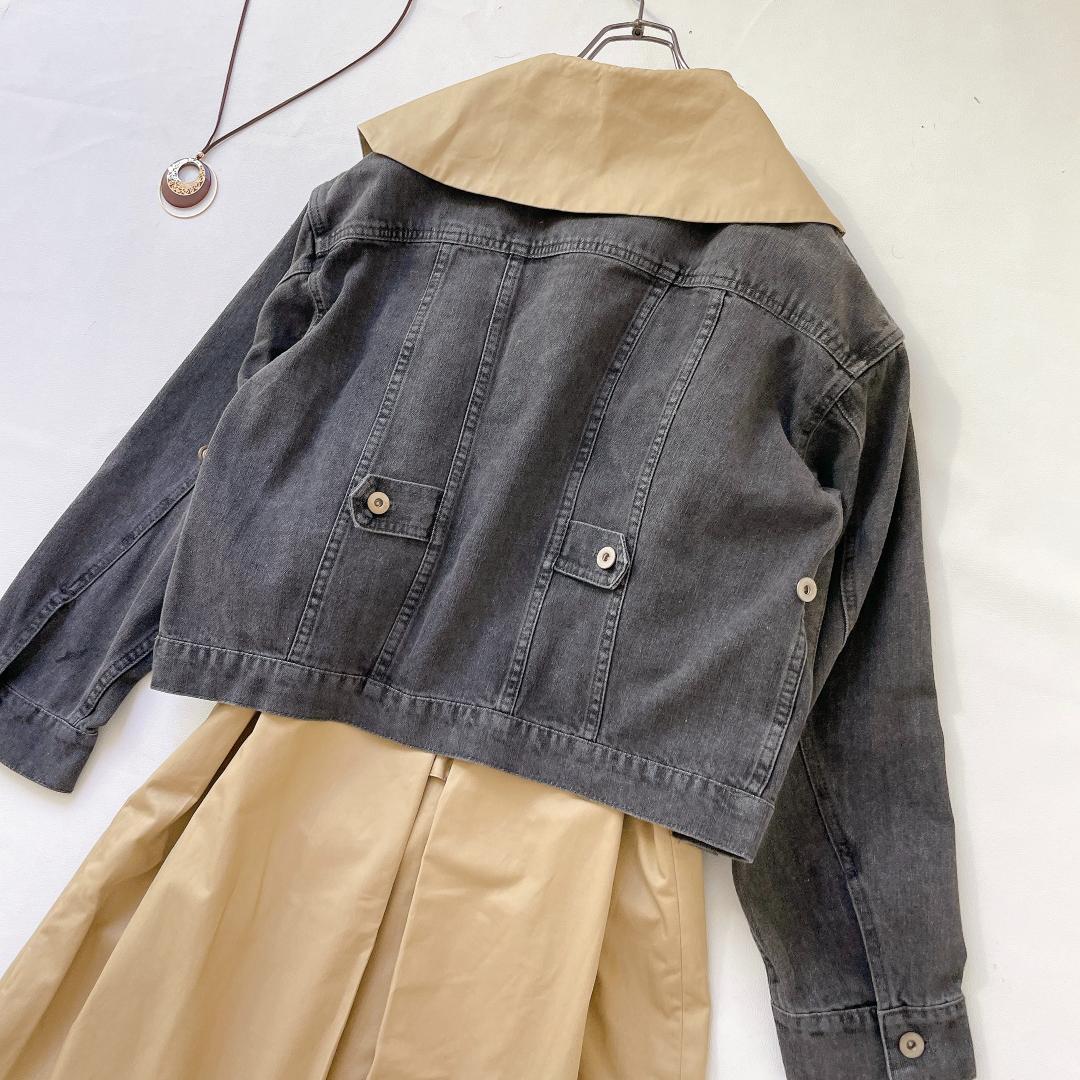 【美品】AMERI 3WAY DENIM LAYERED TRENCH 可愛い