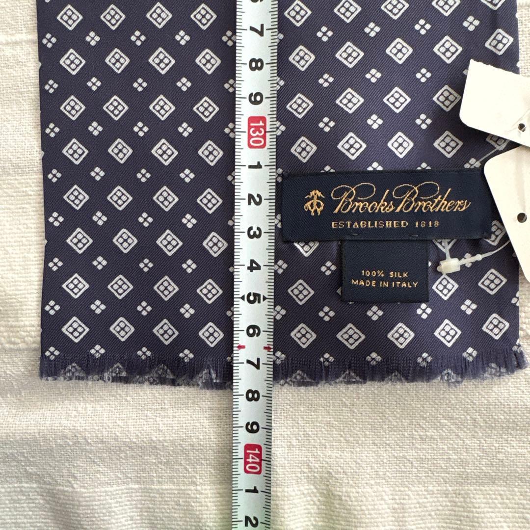 未使用　イタリア製　Brooks Brothers シルク　スカーフ