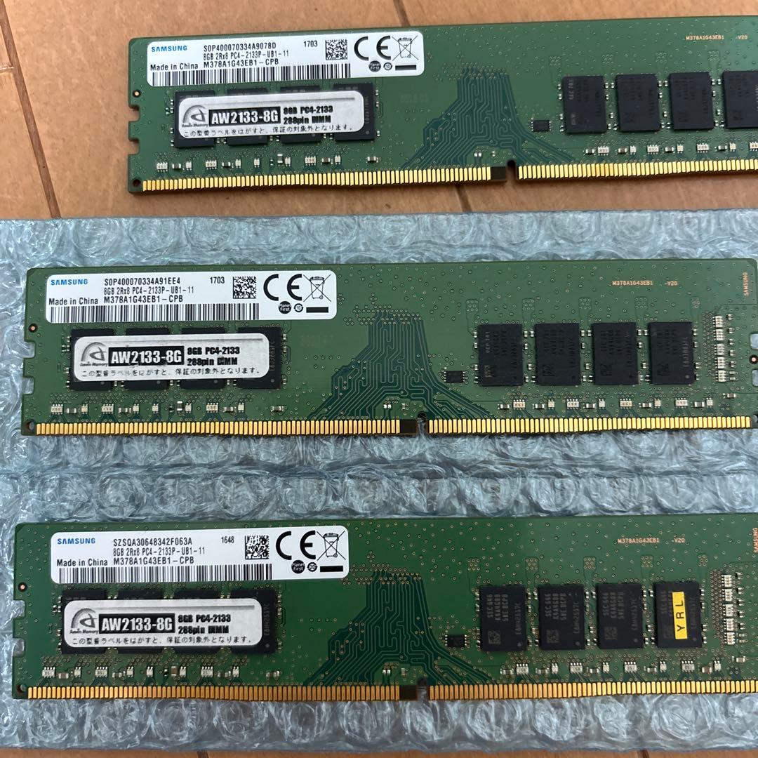 Samsung DDR4-2133 8GB 6枚
