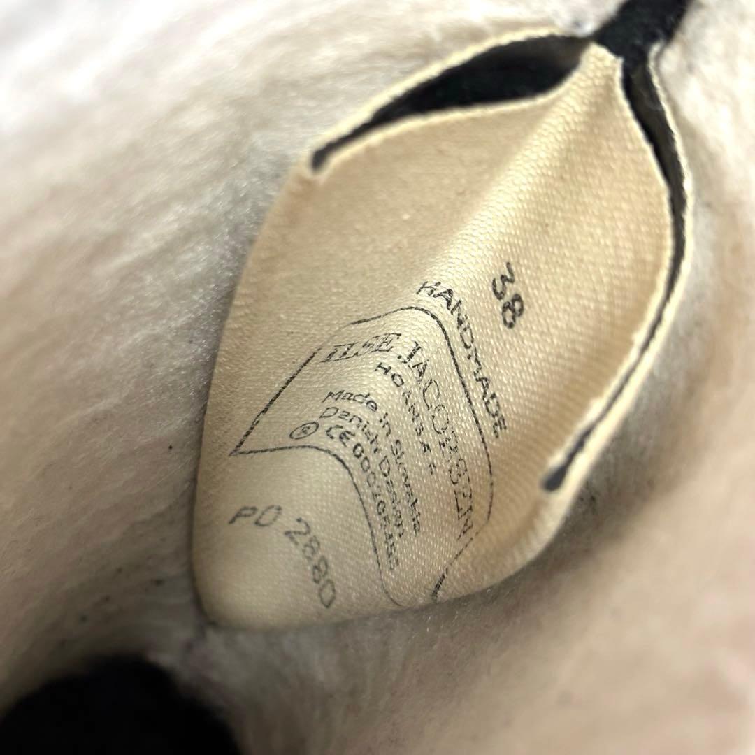 【ILSE JACOBSEN】ロングレインブーツ ブラック 38 レースアップ