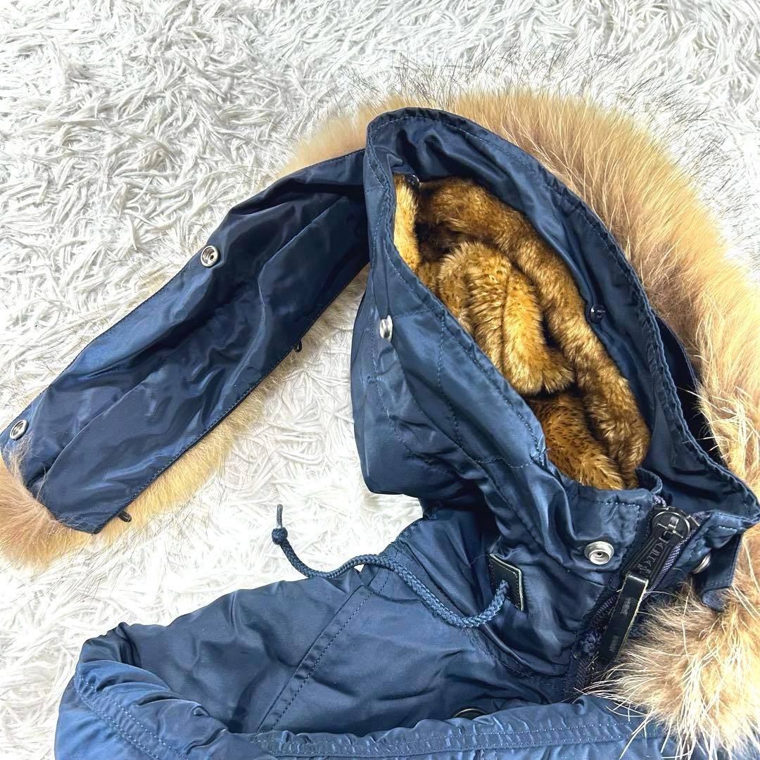 ALPHA INDUSTRIES×TMT 別注　N-3B M ネイビー ファー