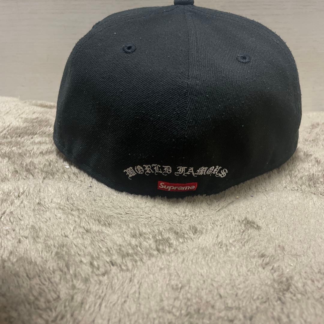 帽子 SupremeGoldCrossSLogoNewEra\"Black\" 7 1/4