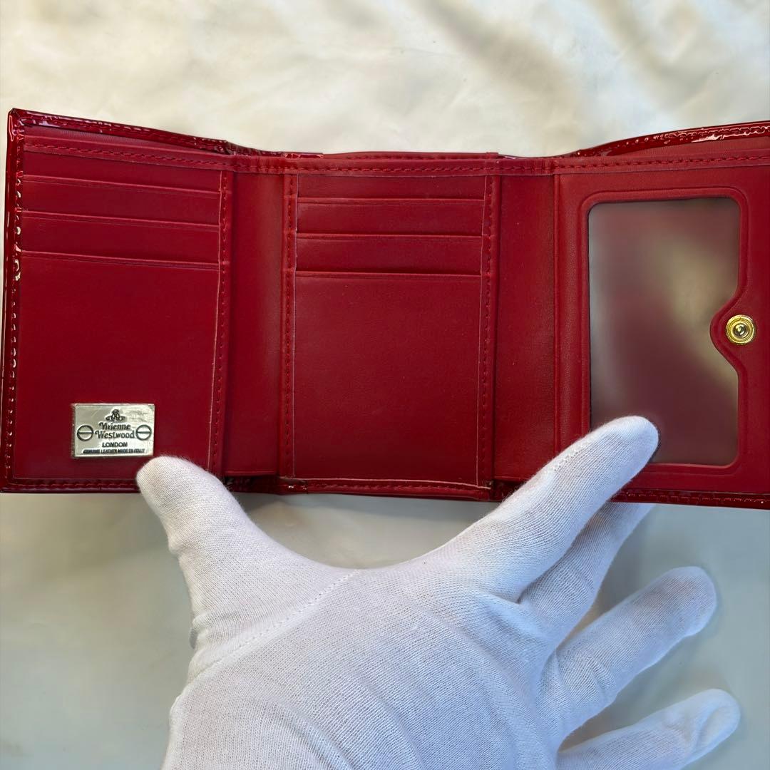 【未使用】Vivienne Westwood 三つ折財布 エナメル ガマ口
