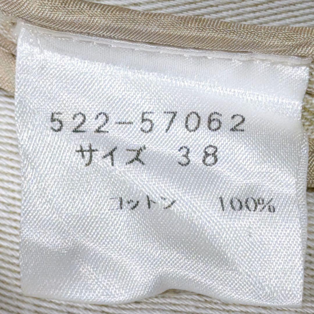 ジバンシー　ロゴプレート　ジップアップ ジャケット　M相当　コットン　ベージュ系