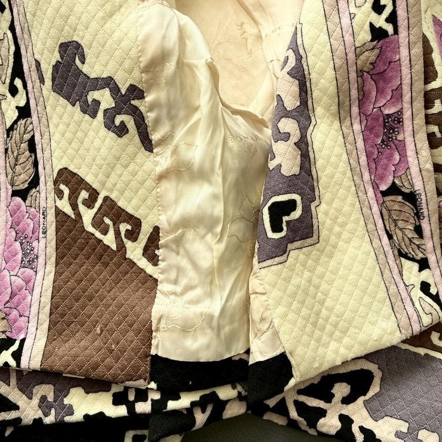 よ*ン様 【大きいサイズ】LEONARD PARIS　キルティング コート 花柄
