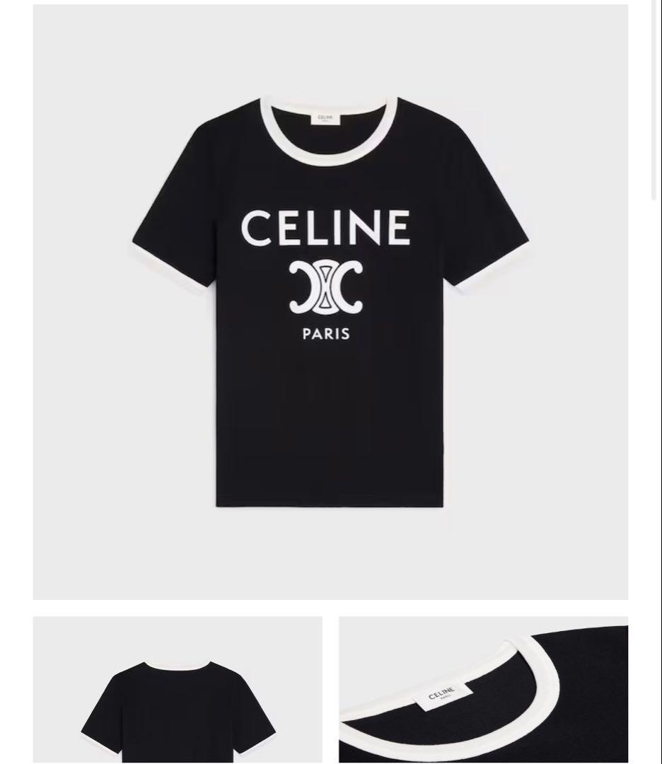 CELINE PARIS Tシャツ/コットンジャージー　セリーヌ