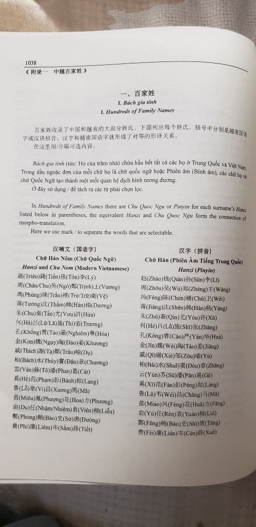 越喃汉英 四文对照新辞典