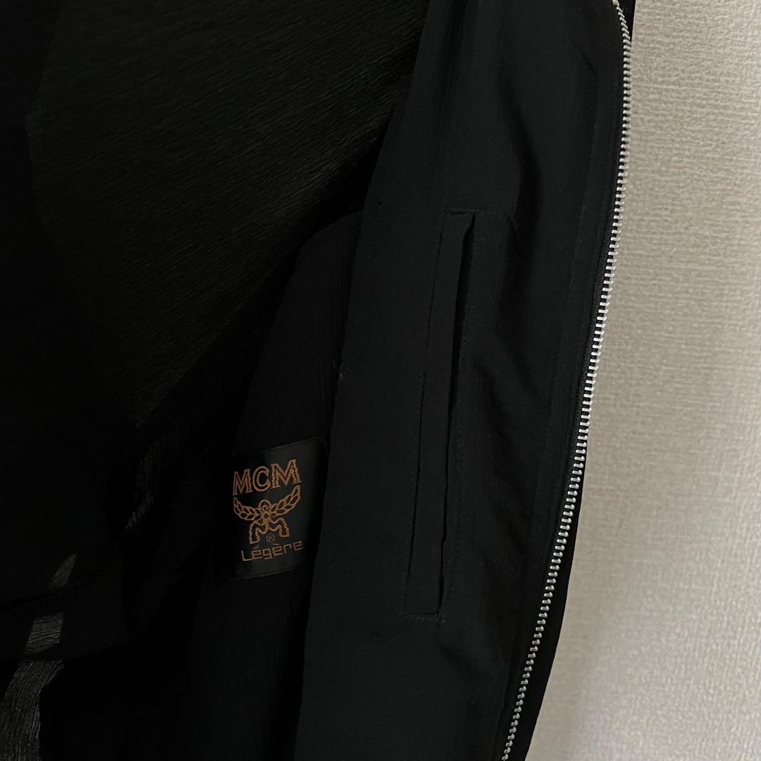 MCM シアーブルゾン　ブラック　ジャケット　Lサイズ　透け感　美品