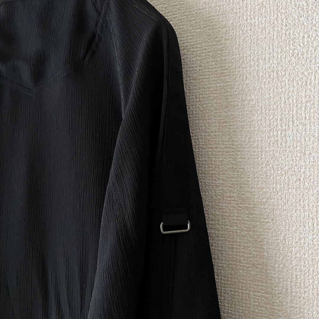 MCM シアーブルゾン　ブラック　ジャケット　Lサイズ　透け感　美品