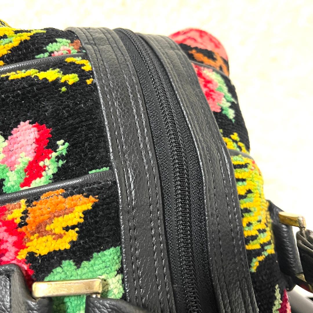 【美品】FEILER フェイラー　ボストンバッグ　旅行　温泉　シュニール織　希少
