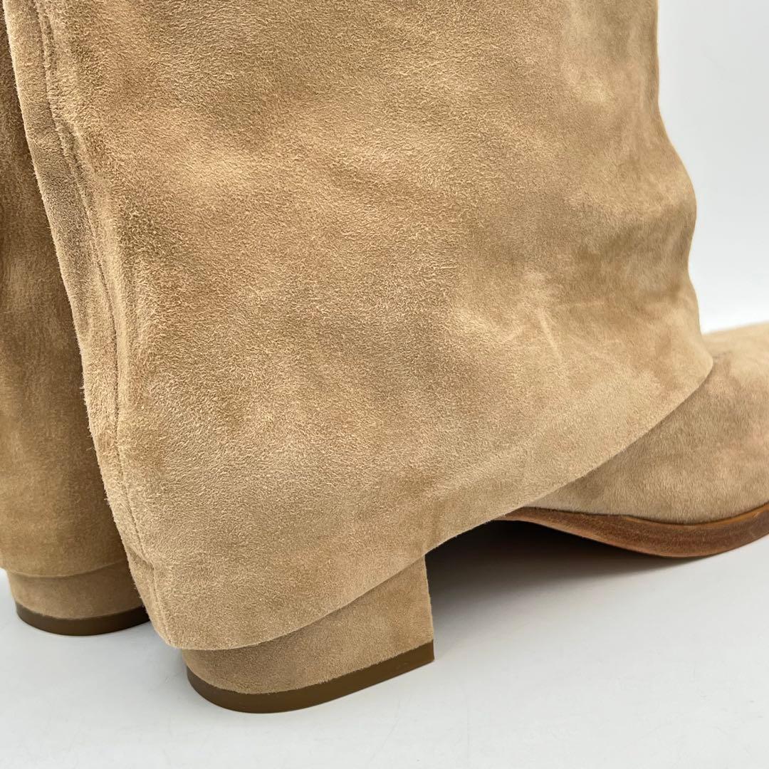 未使用❤️ラクラス【BRENTA】スゥエードミドルブーツ　カバーブーツ24.0