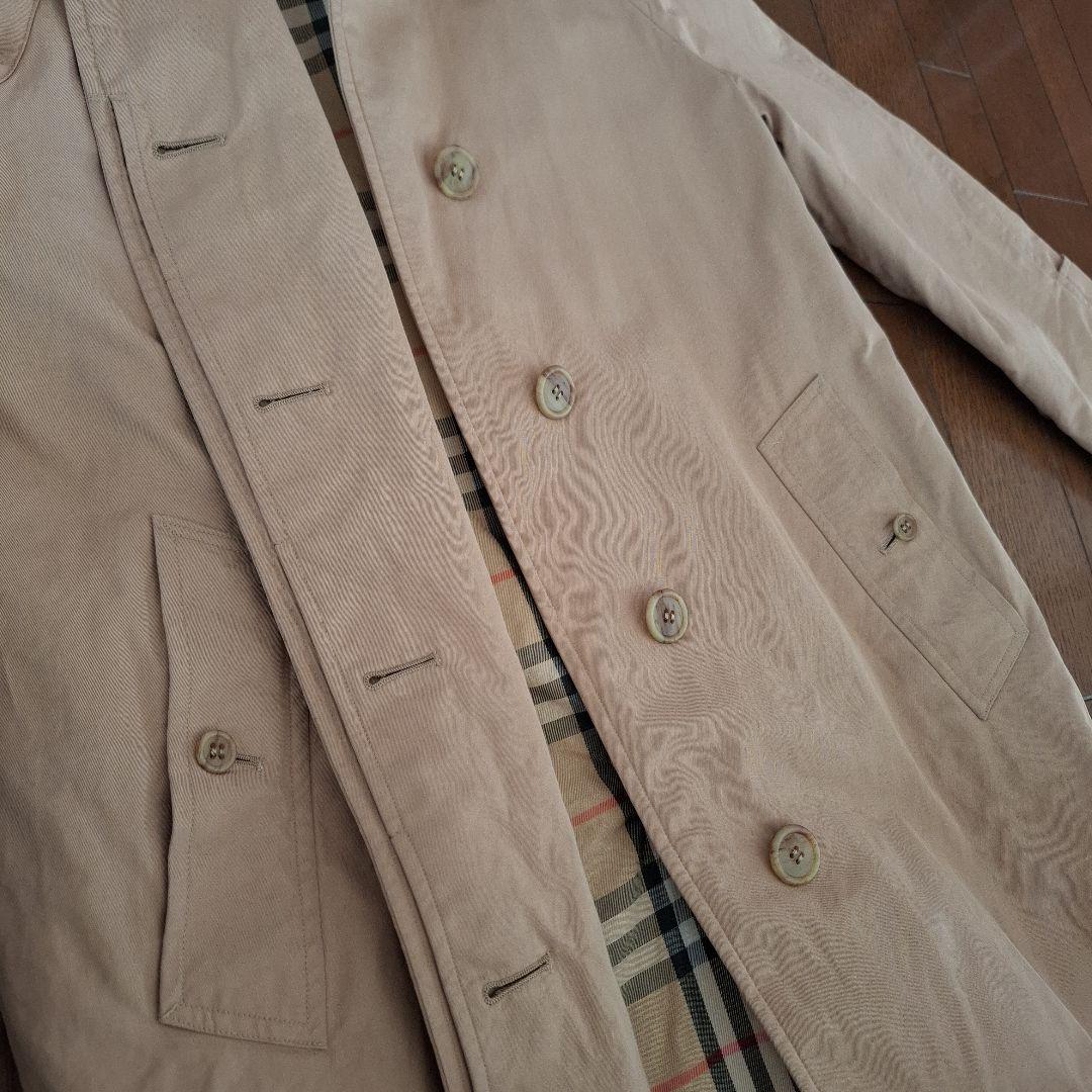 バーバリーBURBERRY定番ベージュトレンチコートノバチェック裏地サイズＭ