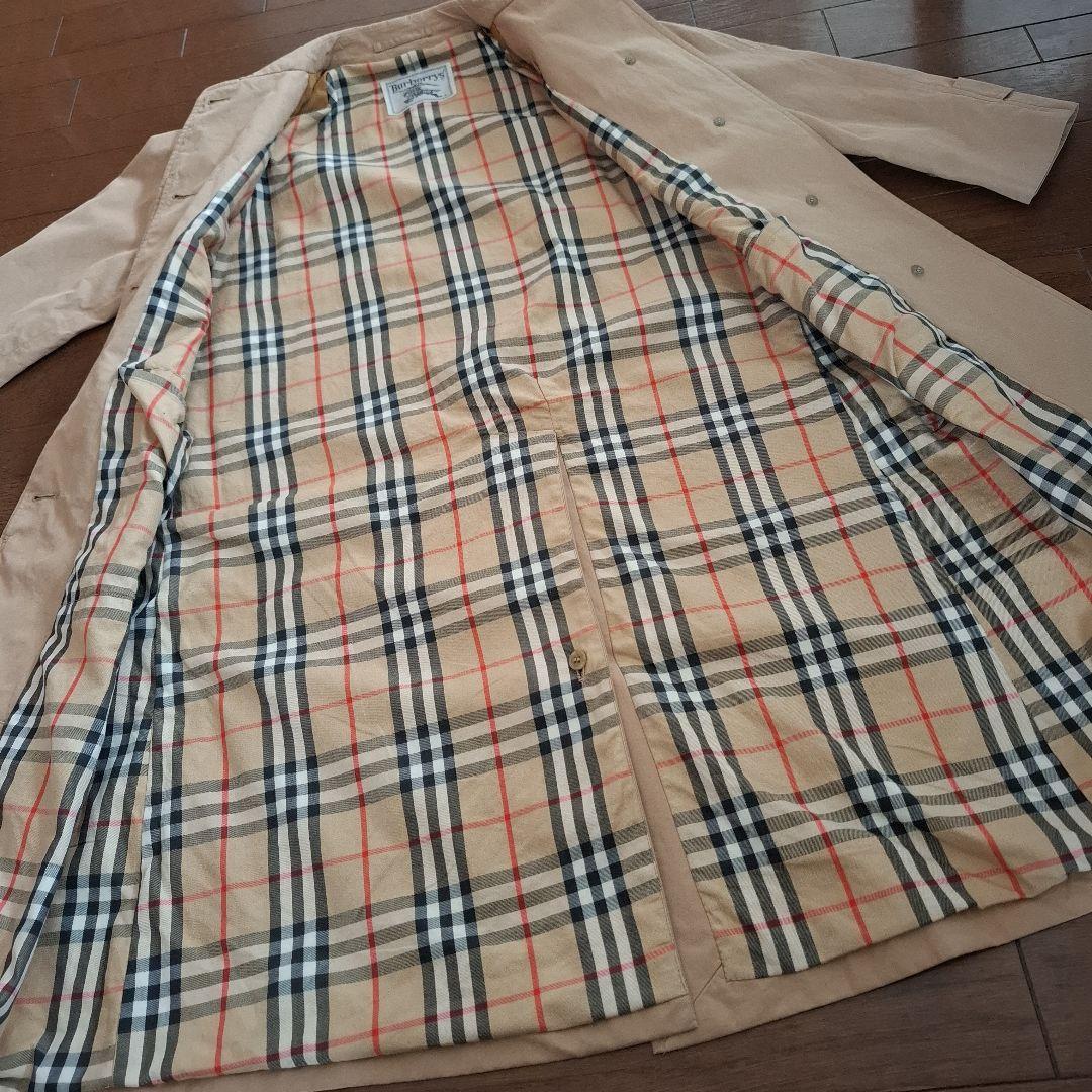 バーバリーBURBERRY定番ベージュトレンチコートノバチェック裏地サイズＭ