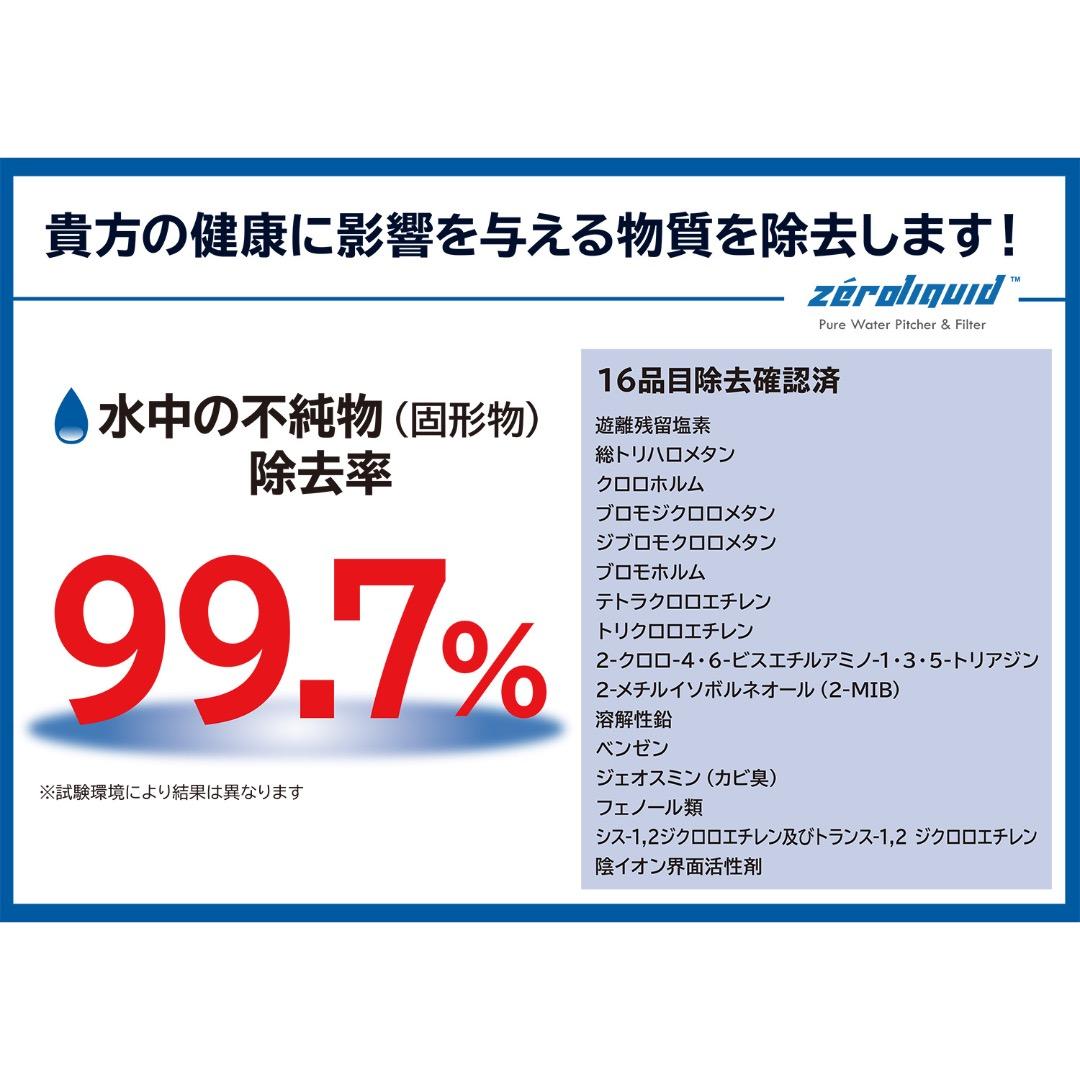 ＺＥＲＯピッチャー★６層浄水フィルター搭載 素材の味を引き立てる純水を