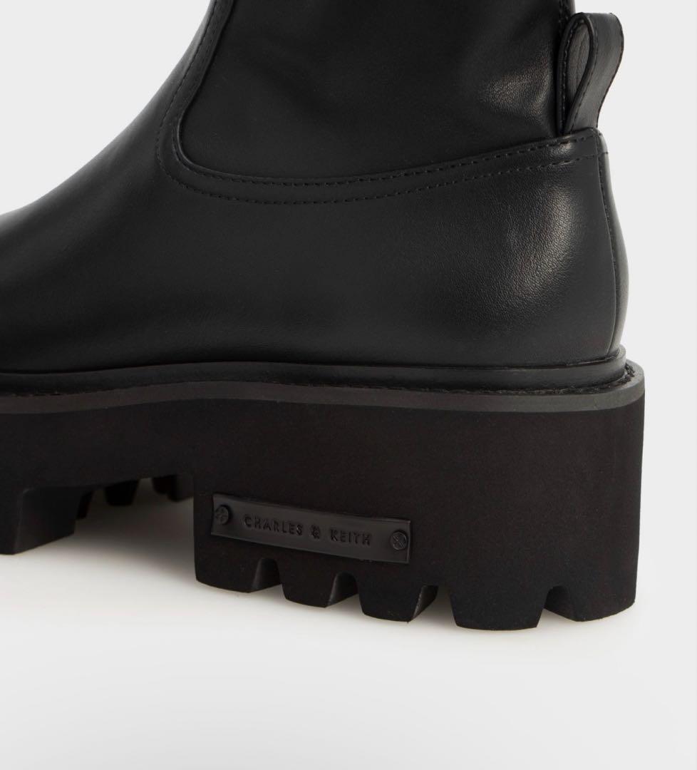 CHARLES&KEITH イモージェンチャンキープラットフォームロングブーツ