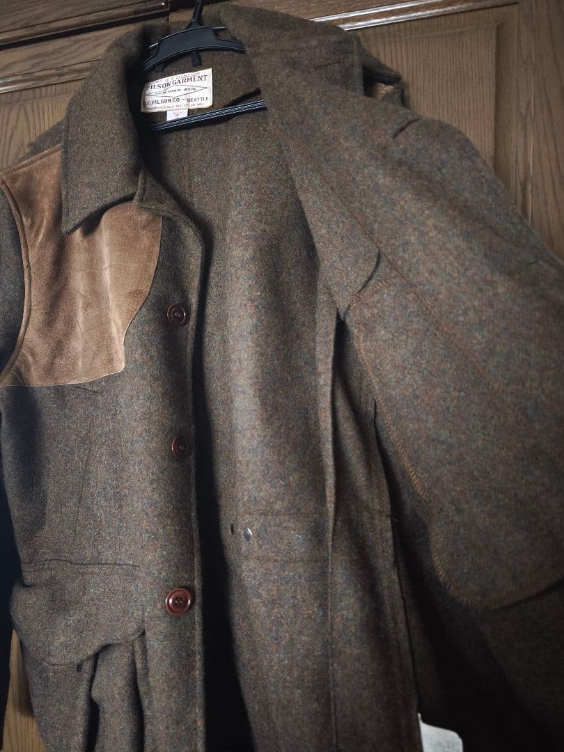 FILSON ヴィンテージ　ウールハンティングジャケット　レザーパッチ　サイズS