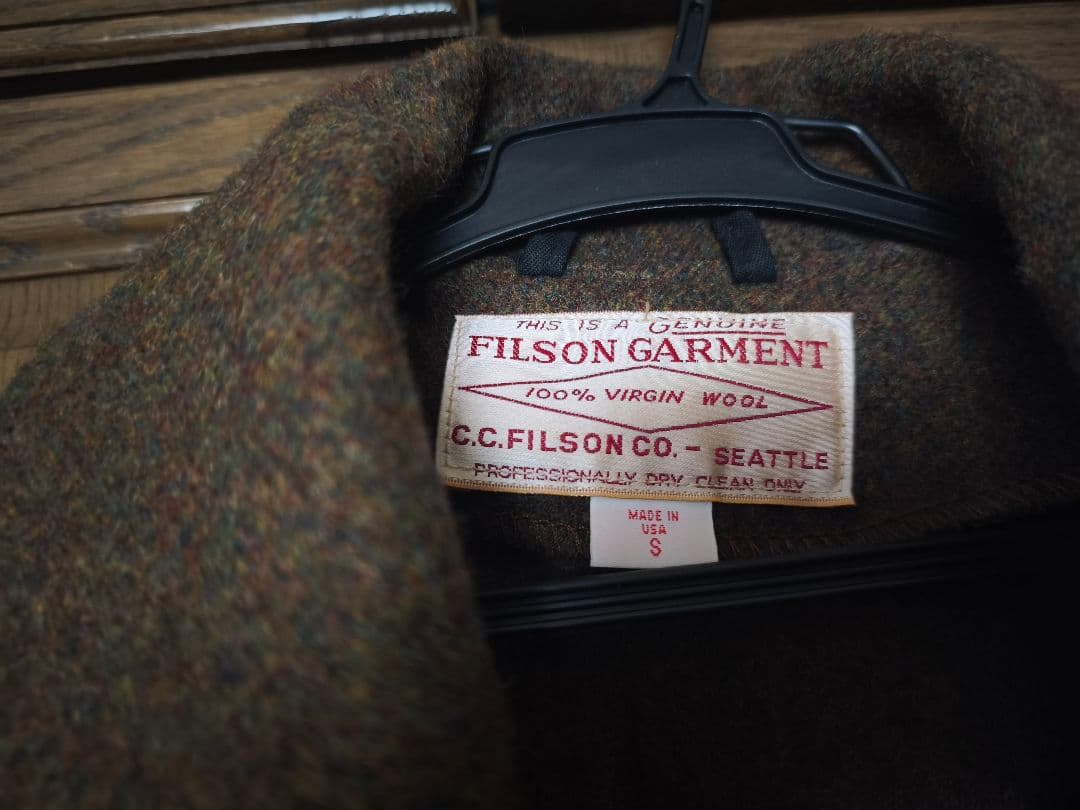 FILSON ヴィンテージ　ウールハンティングジャケット　レザーパッチ　サイズS