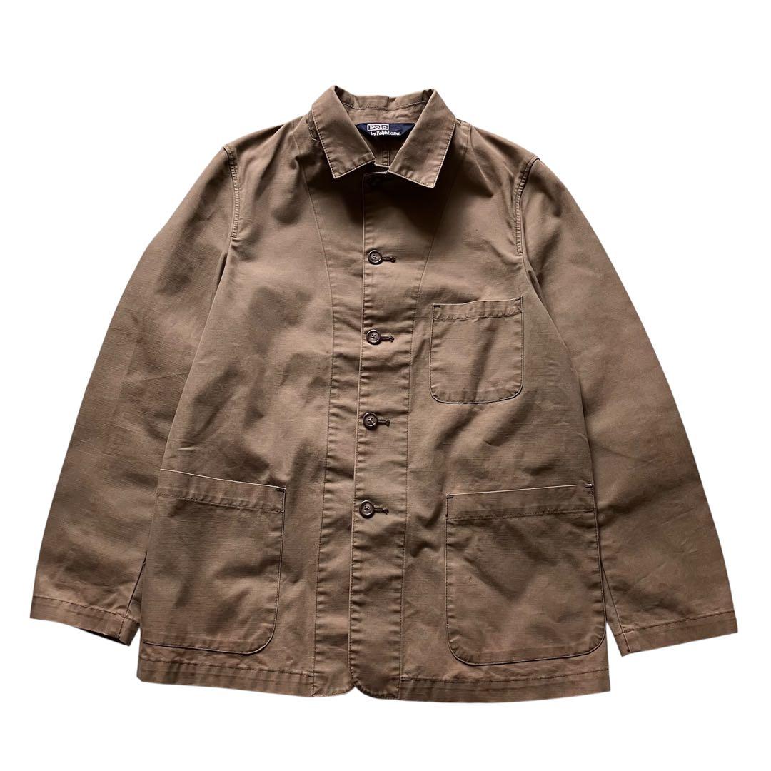 希少 90's 日本製 ラルフローレン カバーオールJKT カーキ L RRL