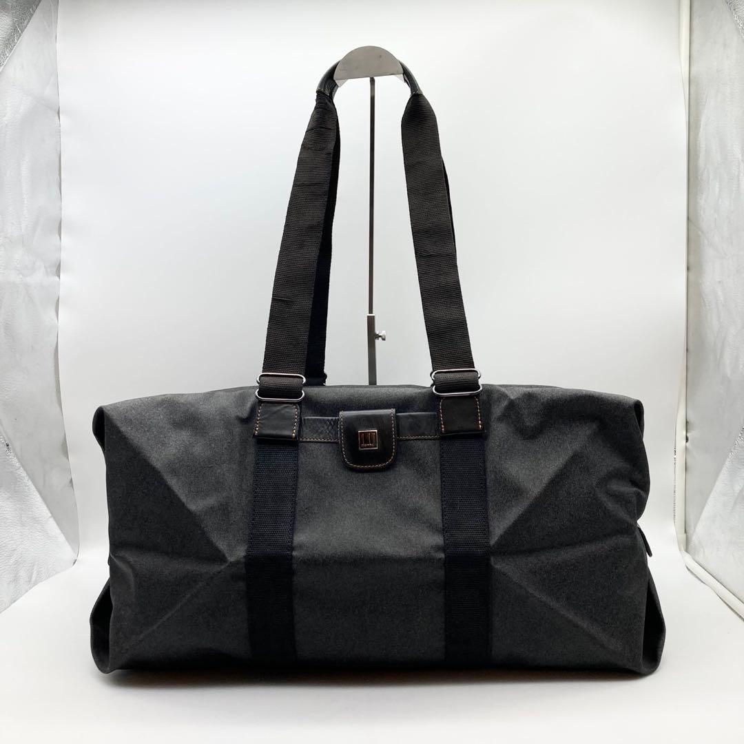 DUNHILL ダンヒル ボストンバッグ 2way グレー 出張 旅行 美品