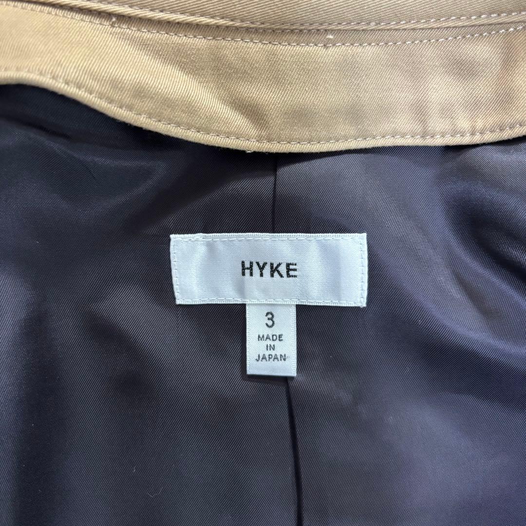 HYKE トレンチコート タイトフィット ベージュ Lサイズ