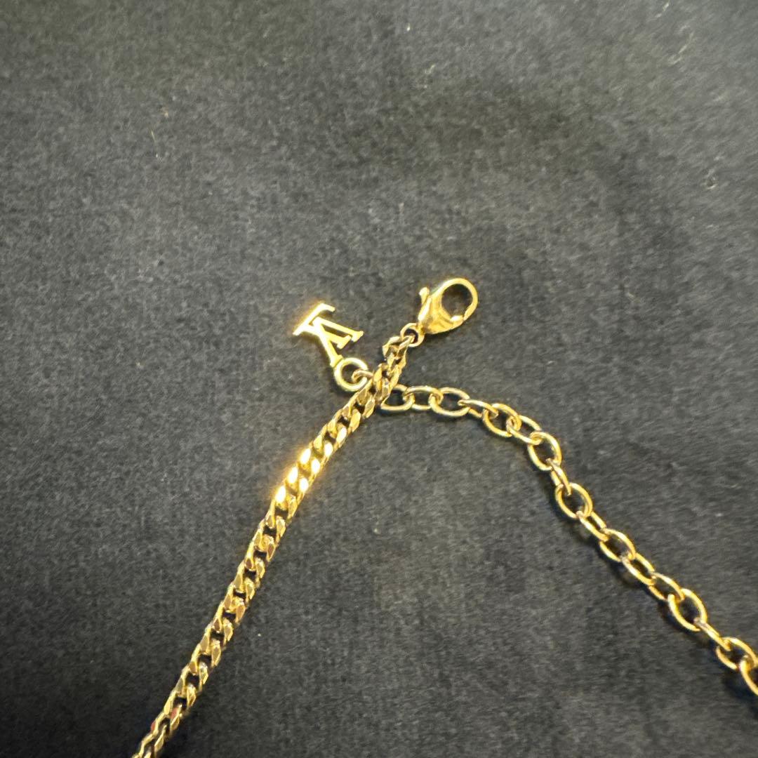 LOUIS VUITTON モノグラムチェーンネックレス マルチカラー シルバー