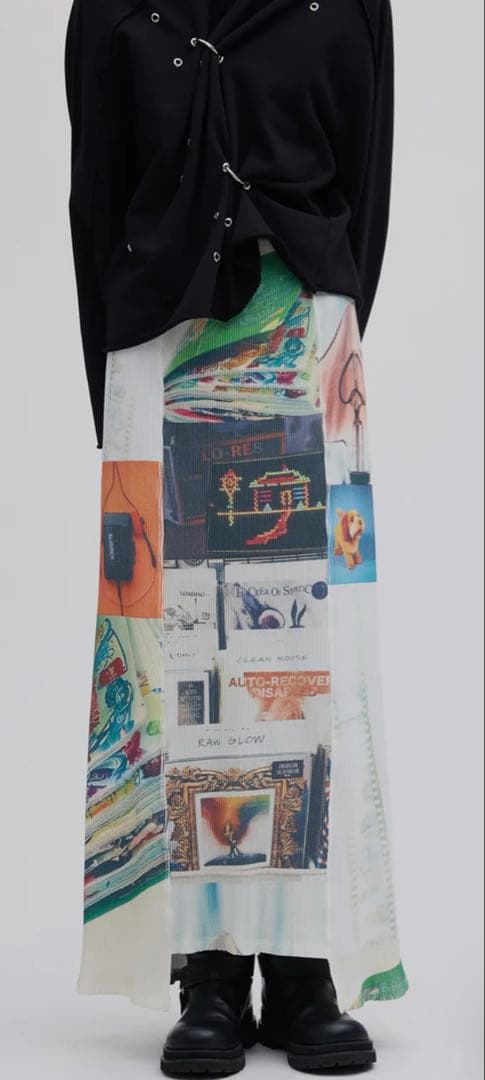 スカート EMOTIONAL COLLAGE RIB SKIRT