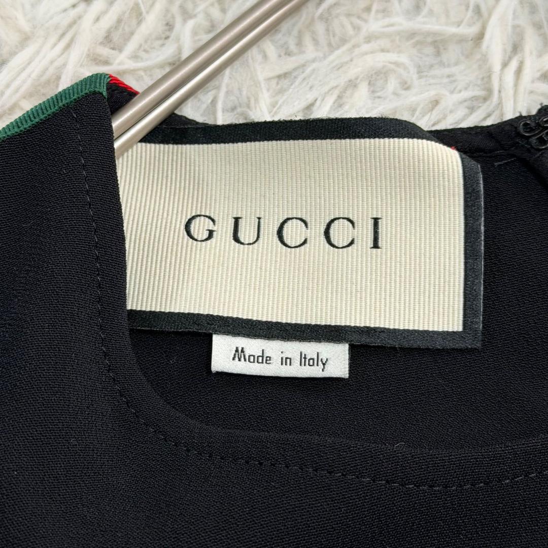 16574✨GUCCI シェリーライン サイドライン ワンピース 40 L
