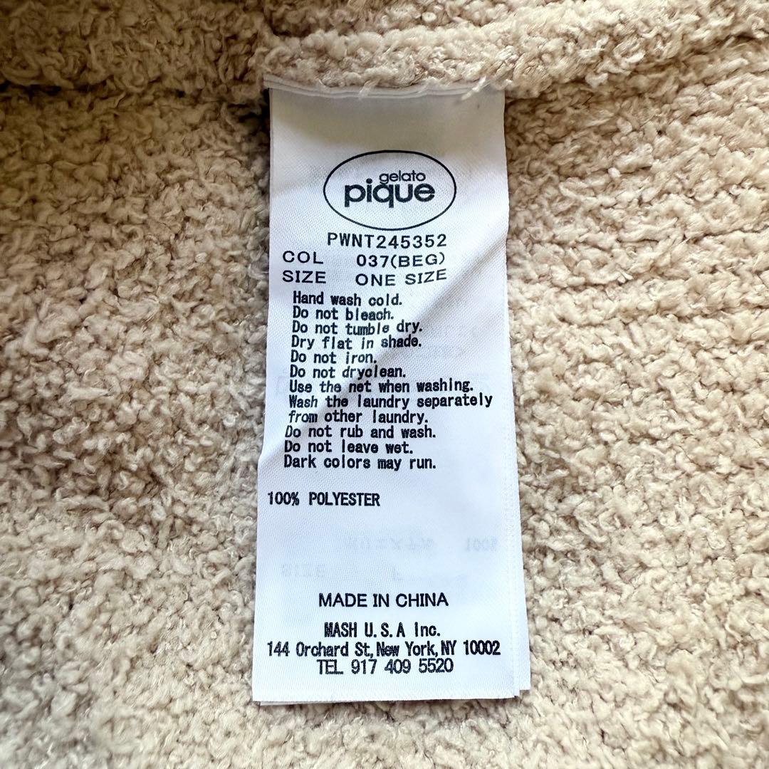 美品 gelato pique ベーシックパウダープルオーバー ロングパンツ